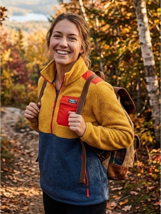 L.L. Bean Tops - L.L.Bean Sweater Fleece Sherpa Hybrid Pullover